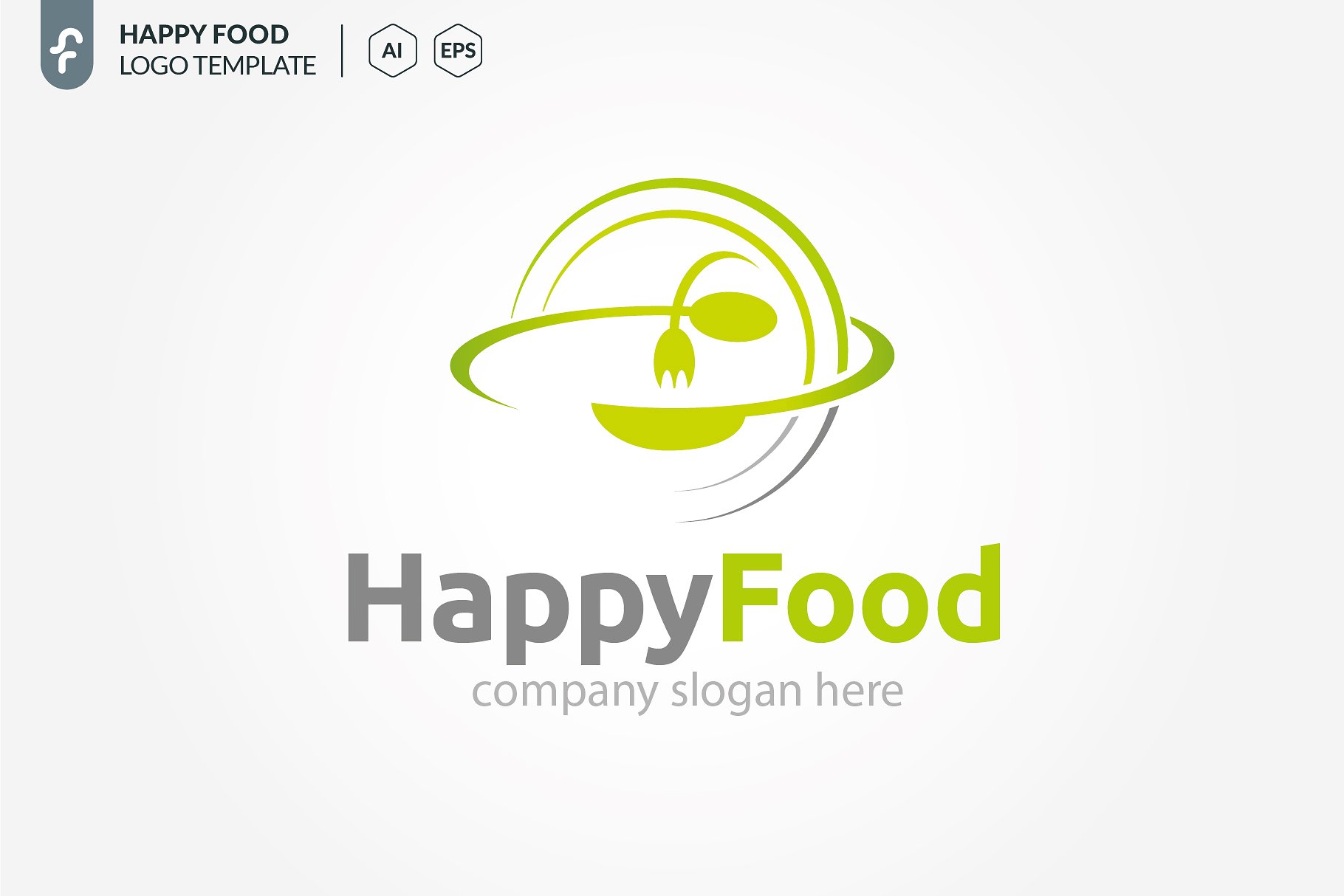 快乐美食品牌logo模板 happy food logo